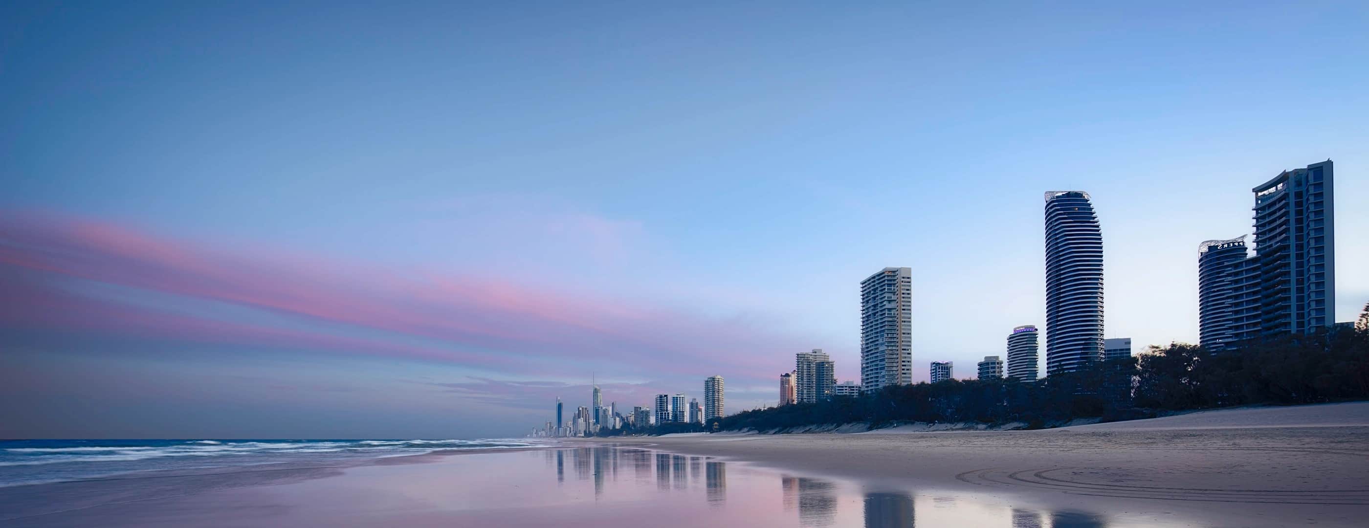 Surfers Paradise beach and skyline, Gold Coast
